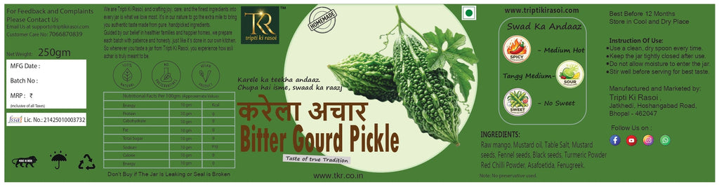 Karela Achaar - Bitter Gourd pickle